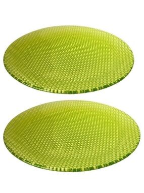 Villeroy & Boch Colour Buffet Charger Plate Green 12” Crystal Glass Set Of 2
